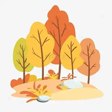 秋天银杏树枝落叶(2400x2400)psdpng扁平风卡通手绘插画植物元素(2048