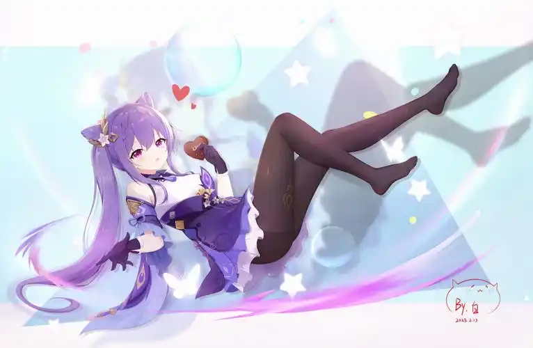 情人节刻晴-女孩子原神原创作品-触站