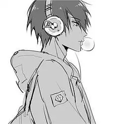 高冷动漫男孩简笔画