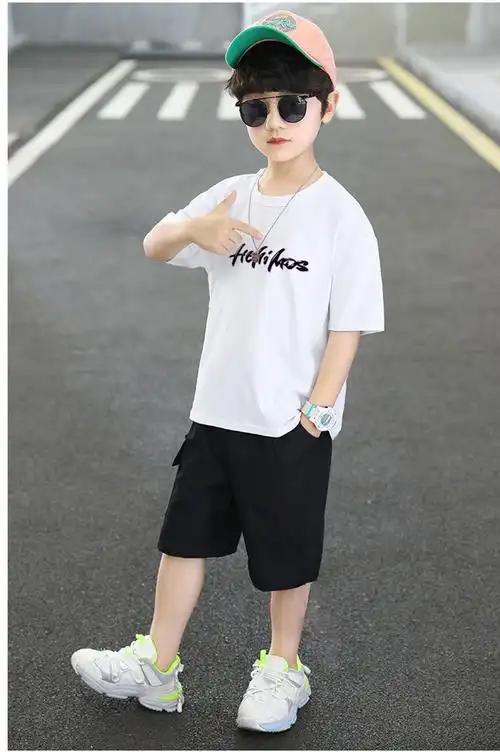 男童套装夏装新款中大儿童韩版帅气短袖短裤两件套夏季315岁小男孩