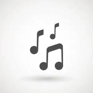 音乐笔记图标页面符号为您的网站设计标志应用程序ui.