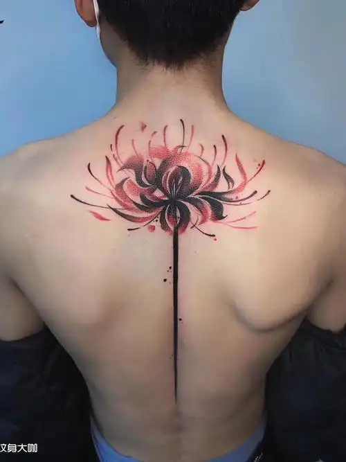 彼岸花_纹身图案手稿图片_玉溪的纹身作品集