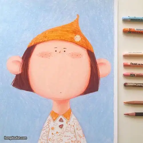 戴帽子的小眼睛女生简笔画大全