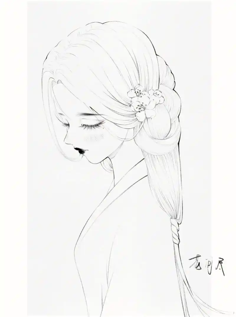 今天分享一组古风线稿素材,喜欢的小伙伴可以 - 抖音