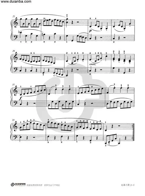 钢琴谱36小奏鸣曲第一乐章