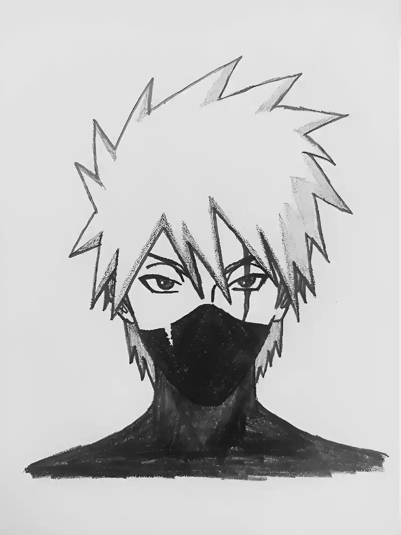 火影忍者卡卡西.#火影忍者 #画画 #动漫 - 抖音