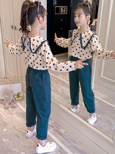 女童装洋气时髦秋装套装双胞胎闺蜜五六七八九十岁小女孩长袖衣服