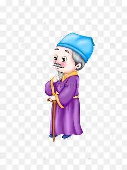 重阳节驼背白发老奶奶拄拐杖卡通插画重阳节驼背老人拄拐杖走路侧面