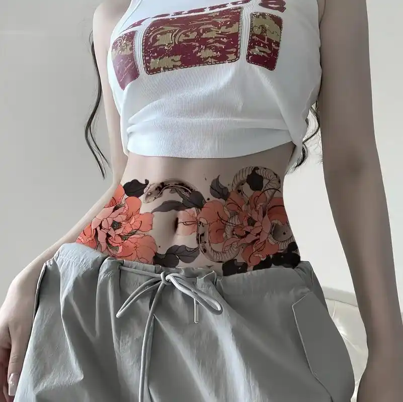 遮盖妊娠纹 疤痕胎记 get.#tattoo #女生纹身 # - 抖音