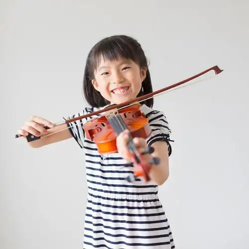 女孩,6,12岁,玩,小提琴