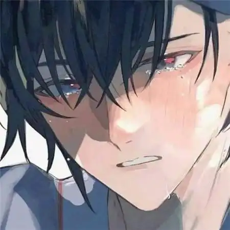 伤感流泪男头图片 在夜里哭得撕心裂肺的男孩哭完记得成熟_男生头像