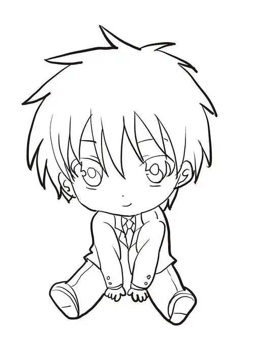 卡通动漫人物勾线练习9