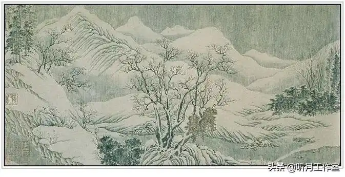 雪霁图》局部之九王维《长江雪霁图》此长卷展示的境界来看,他的画中