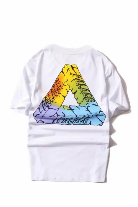 欧美风嘻哈三角形潮牌palace陈冠希男女装纯棉短袖t恤滑板