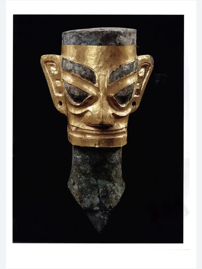 三星堆青铜头像.#器物之美 #东方美学 #美术鉴赏 #雕像也 - 抖音