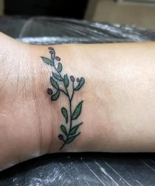 手腕小叶子_纹身图案手稿图片_逆笙刺青的纹身作品集