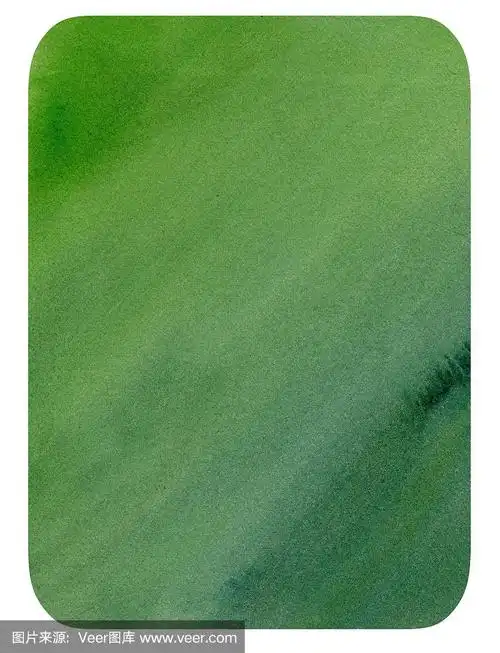 普鲁士梯度绿色水彩卡