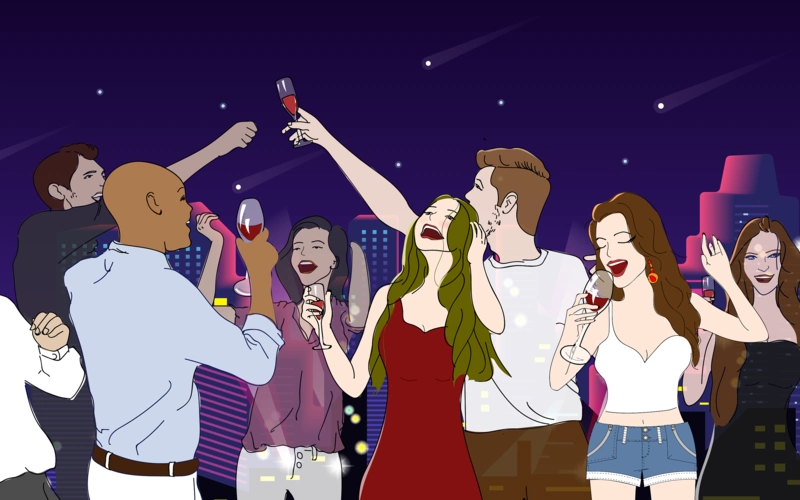酒吧插图～嗨起来|插画|商业插画|l蒙面猫l - 原创作品 - 站酷 (zcool