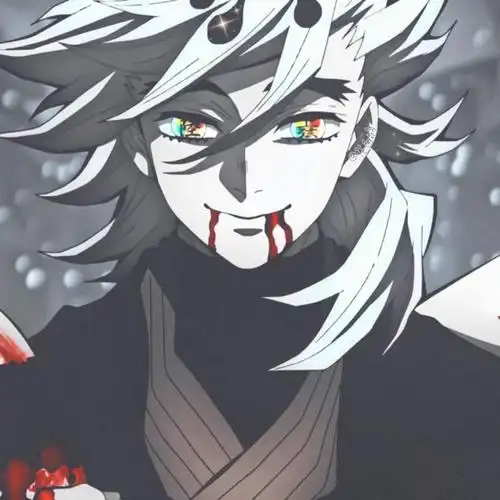 童磨冰之鬼嘴角流血霸气头像,鬼灭之刃 第二季_3