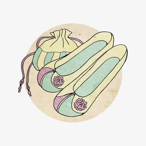 手绘数字手绘鞋子