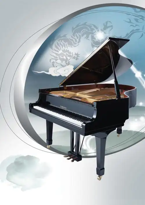 钢琴展板背景素材