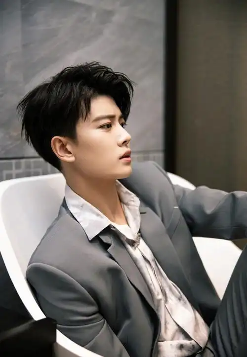 任嘉伦灰色西装酷帅写真图片45