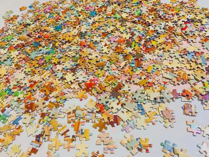 1000片拼图一个人拼完闭上眼睛能看见星星