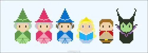 拼拼豆豆图纸 迪士尼动画 - 睡美人