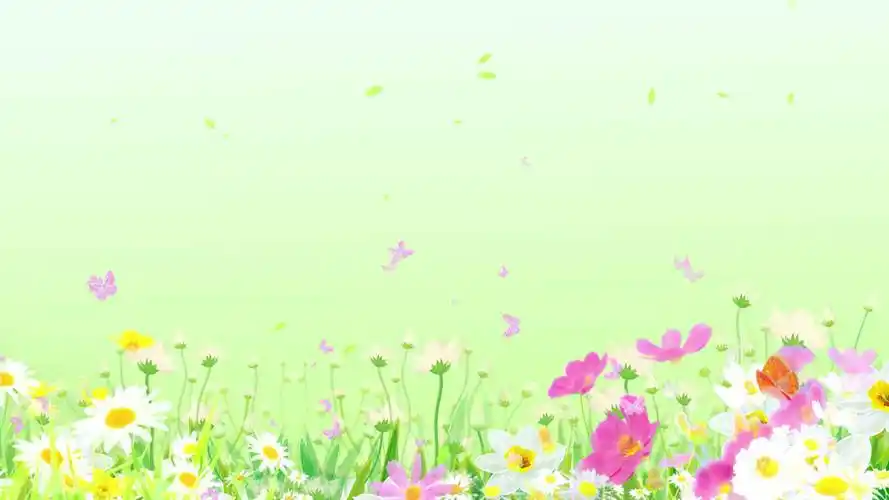 绿色简洁横版春天视频背景ae模板春天背景视频素材