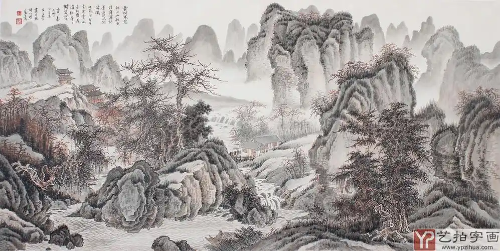 王立芳最新力作六尺精品小写意国画山水