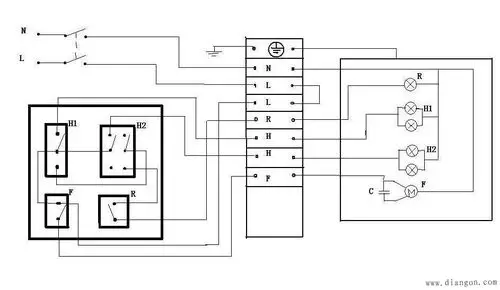 浴霸安装接线方法_浴霸接线图 -解决方案-华强电子网
