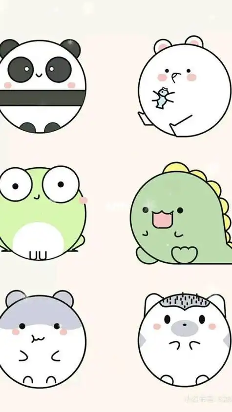 动画片卡通小动物简笔画可爱 简笔画图片大全-蒲城教育文学网