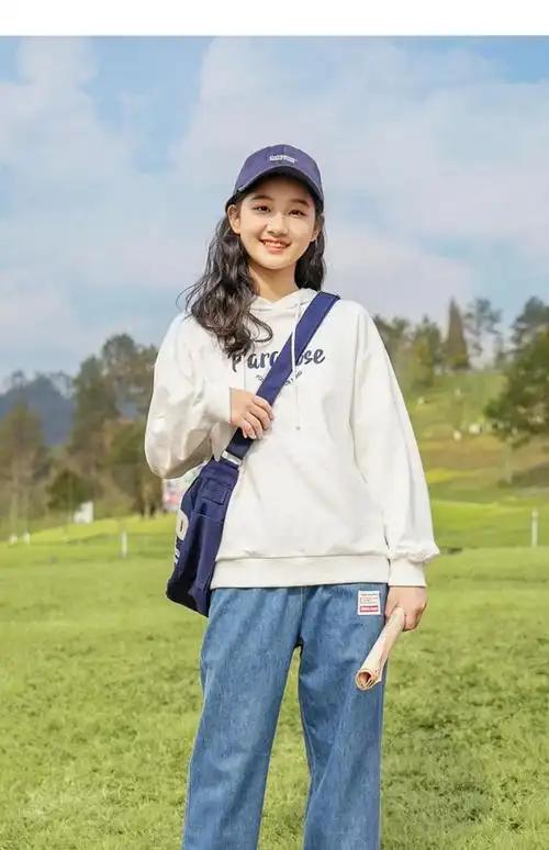 紫洛妮高中生卫衣女学生少女春秋装新款初中生打底2022