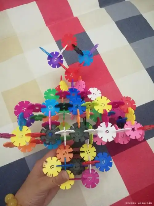 老公用雪花片拼的大飞机76