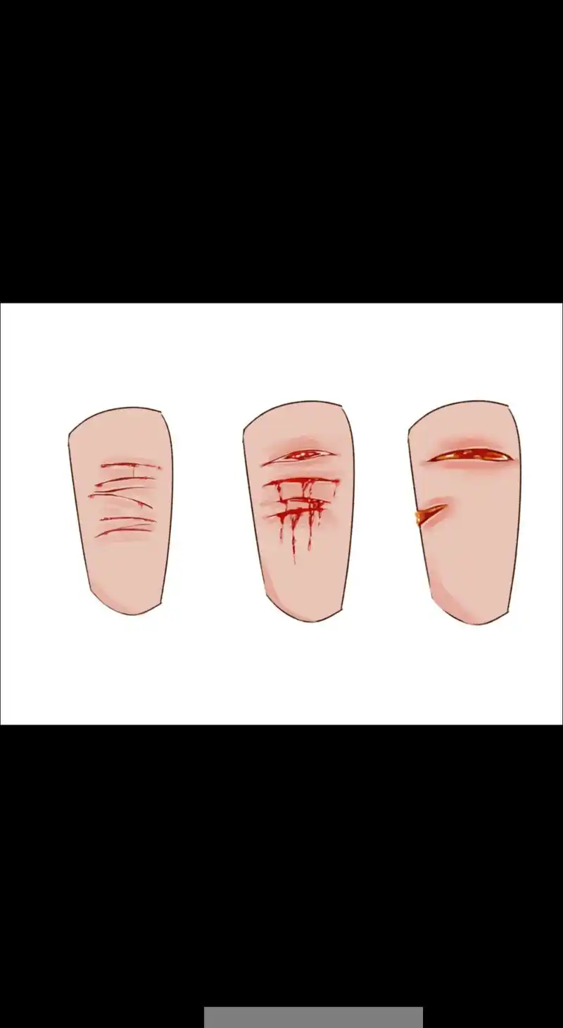 自行避雷.跟着教程画的伤口#自行避雷#指绘 - 抖音