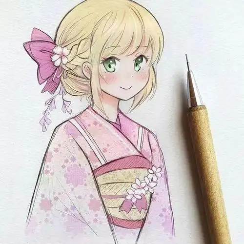 适合新手画的小清新二次元动漫美少女线条迷人看了就会会爱上