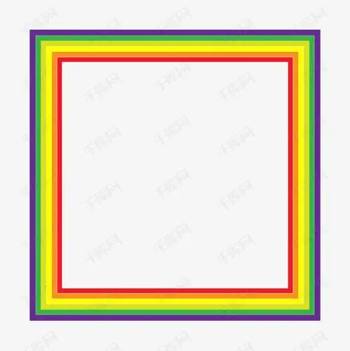 正方形边框png下载