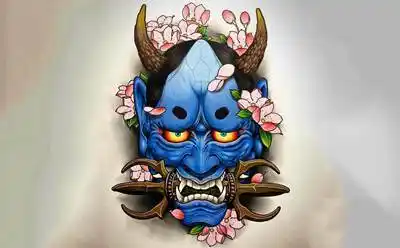 49张正脸般若纹身手稿图片