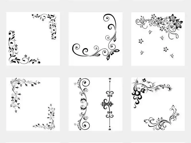 黑板报的花边装饰图案中国风花边图案黑板报