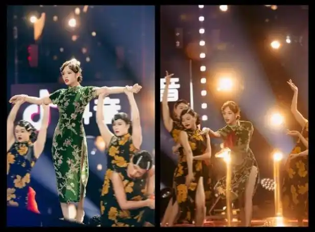 程潇穿旗袍古典雅致图片