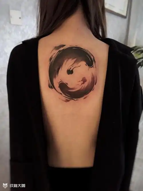 太极鱼._纹身图案手稿图片_小东的纹身作品集