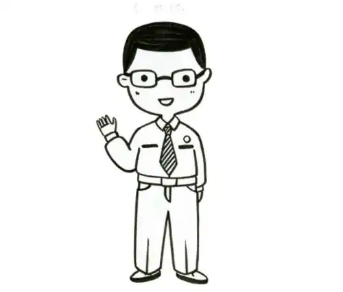 人物简笔画父亲简笔画 爸爸简笔画