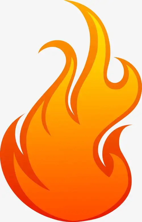 创意卡通红色火焰图