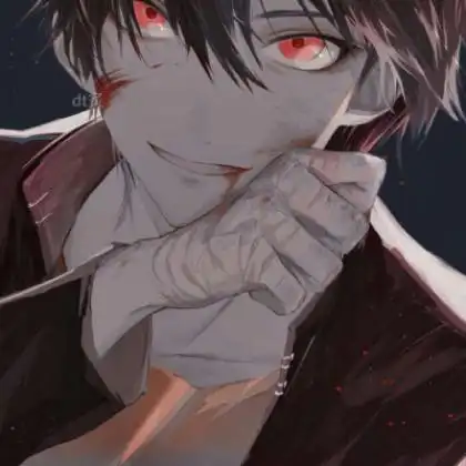 个性伤感颓废病态动漫男头带血伤痕累累太颓废了