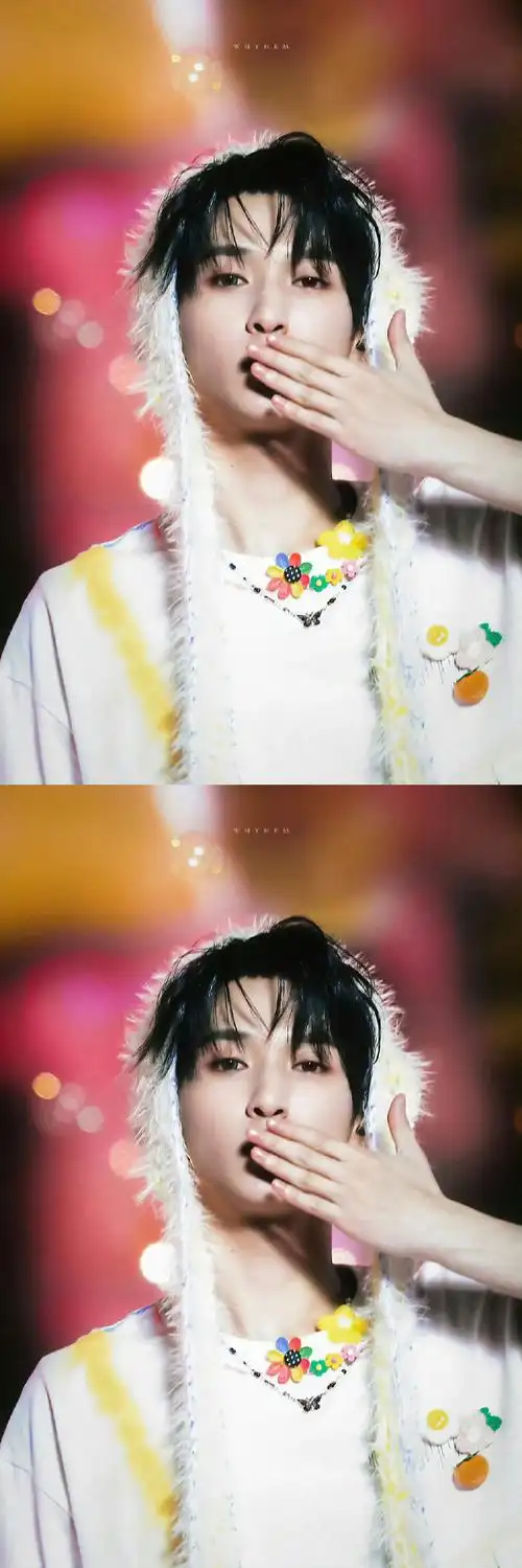 严浩翔脸颊比心