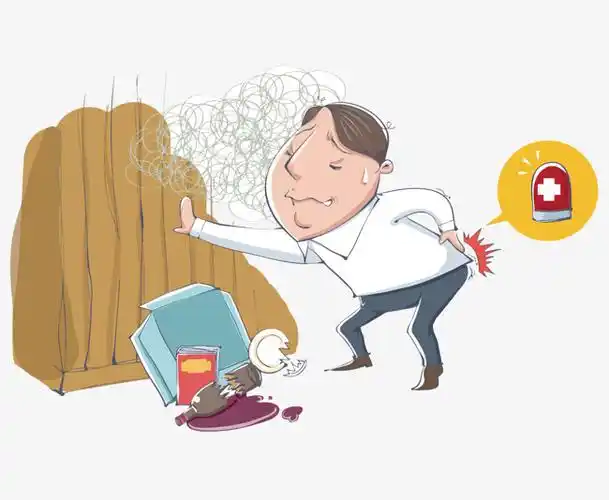 矢量扭伤腰的人