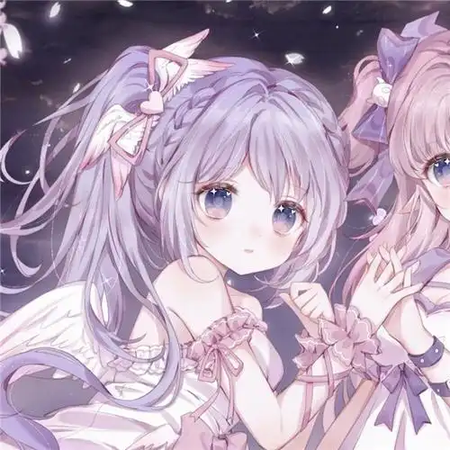 卡通动漫闺蜜头像双人二人可爱26张