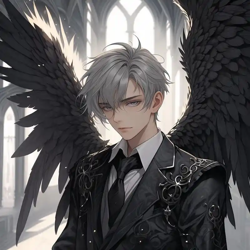 94哥特风男生头像,恶魔与天使的交织95