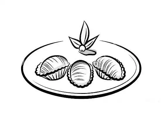 蛋挞简笔画的画法图片