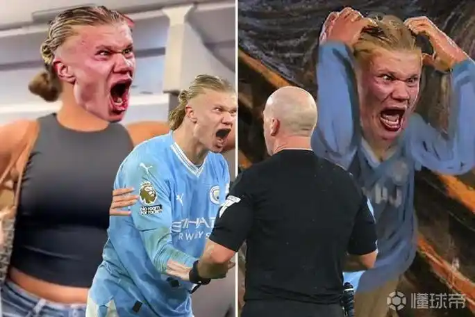 哈兰德咆哮表情惨遭二创